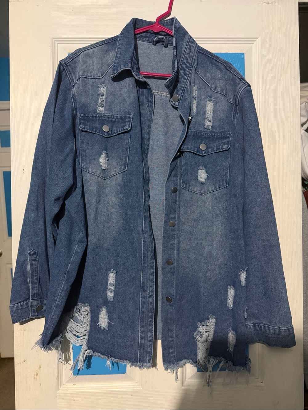 Distressed Blue Denim Jacket